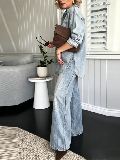 Vintage Blue Denim Co-Ord Set