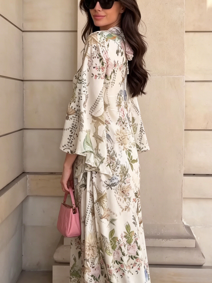 Vintage Garden Floral Maxi Dress