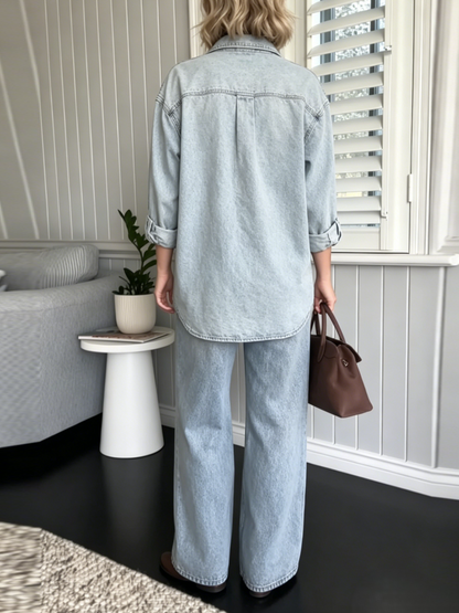 Vintage Blue Denim Co-Ord Set