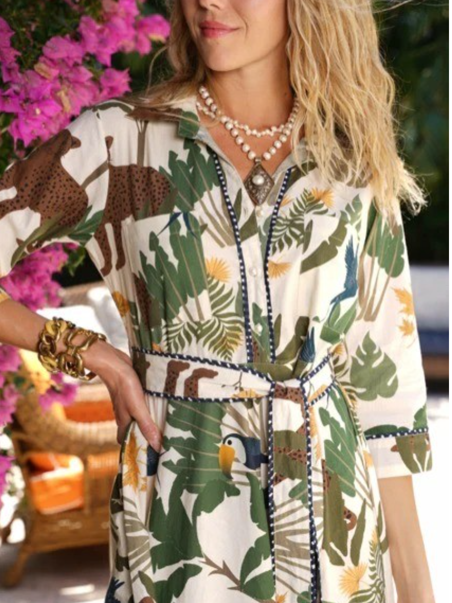 Jungle Safari Midi Dress – Desert Edition